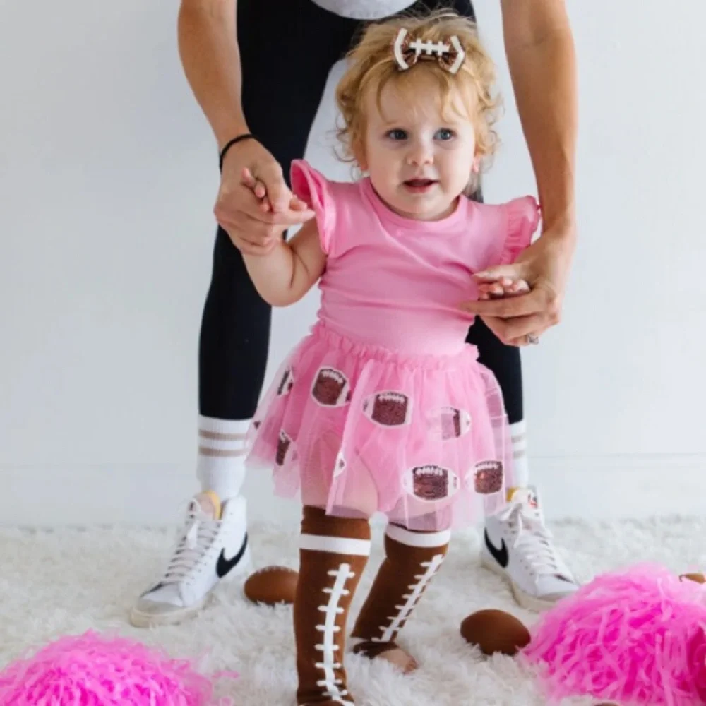Sweet Wink Football Sequin Tutu Bodysuit Dress 0-3 3-6 12-18 months